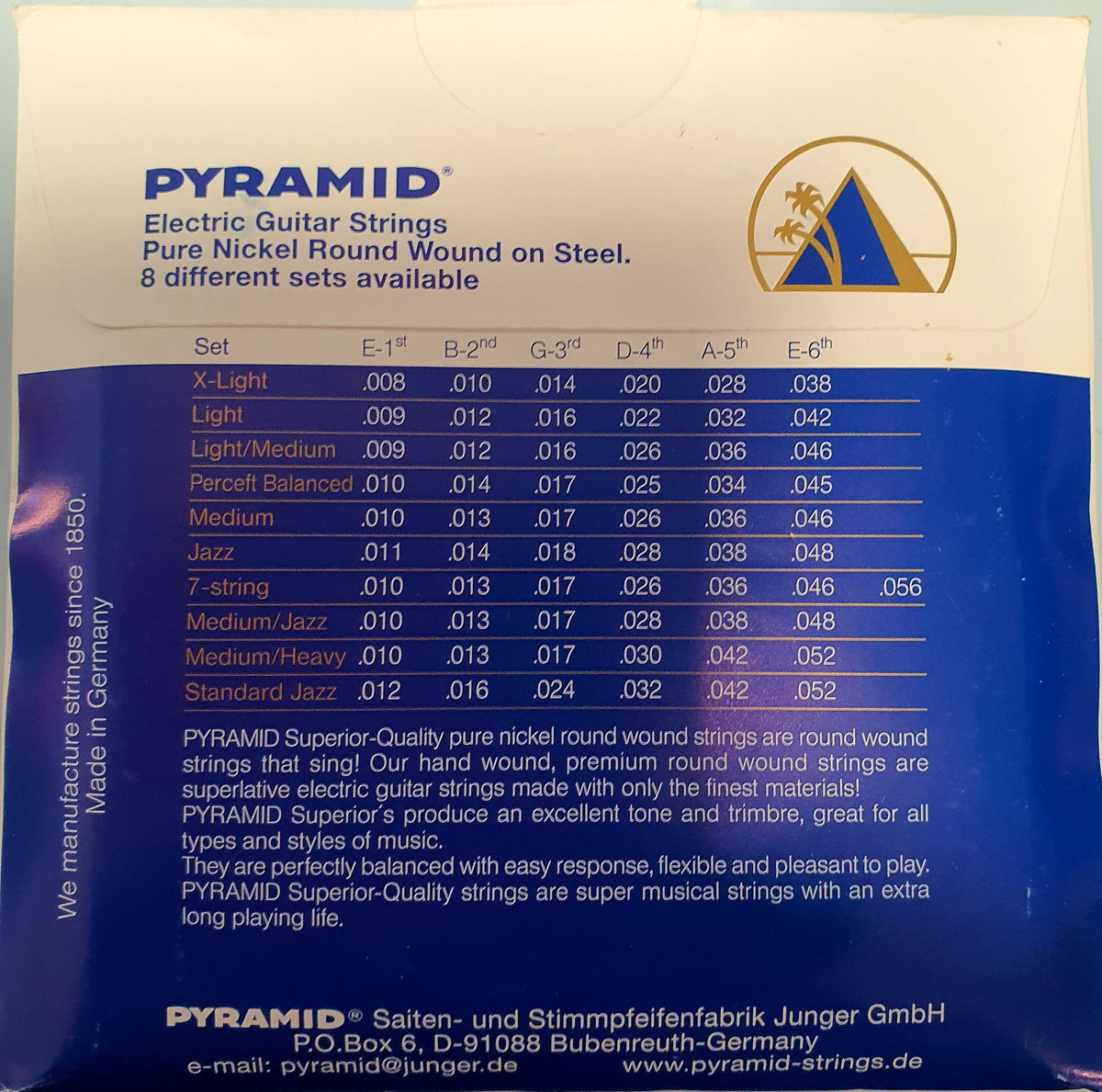 Pyramid pure 2024 nickel strings