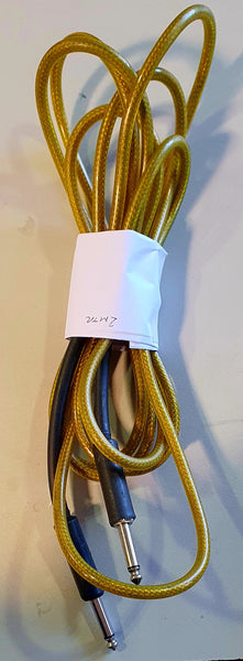 6.3 Jack to 6.3 Jack Instrument Lead - 2 Metres Yellow - Second Hand