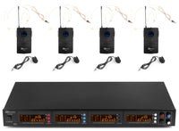 Power Dynamics - Wireless Microphone Set - 4 x 50-Channel UHF