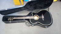 K Yairi - WY-1 Black satin Acoustic Electric Guitar - Second Hand