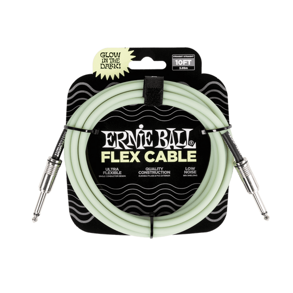 Ernie Ball - Flex Instrument Cable ST/ST 10ft - Glow in the Dark