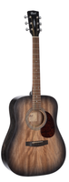 Cort - Earth60 Dreadnought Acoustic Guitar - Trans Black Burst