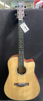 Aiersi - Dreadnought Cutaway Acoustic Electric Guitar - Natural with Fishman Electrics