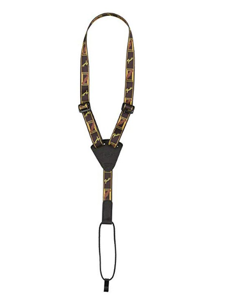 Fender -  Mono Ukulele Strap - Black/Yellow/Brown