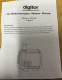 Digitor - Submersible Water Pump - Unused