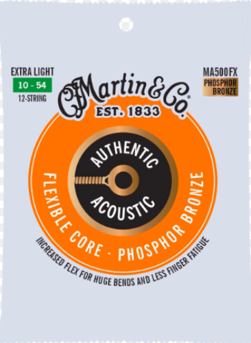 Martin - Authentic Acoustic FX Phosphor Bronze 12 String Guitar Strings - 10/54