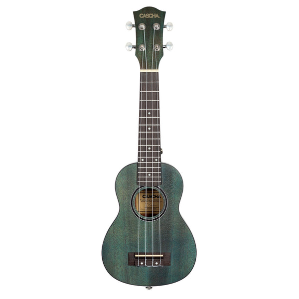 Cascha - Premium Mahogany Soprano Ukulele -  Aquamarine