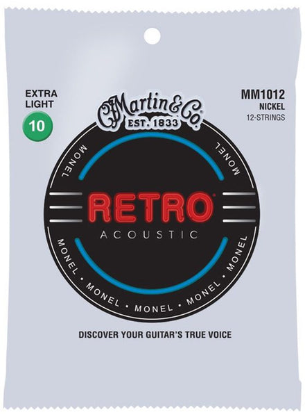 Martin 12 String "retro" Guitar Strings - Monel