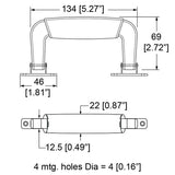 Penn Elcom 0326 Plastic Attache Handle 2-Piece Brackets