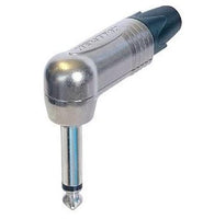 Neutrik - NP2RX - 1/4" professional right-angle phone plug, 2 pole, nickel contacts, nickel shell.