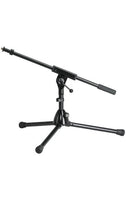 K&M Extra Low Mic Stand with Telescopic Boom Arm - Light-Weight