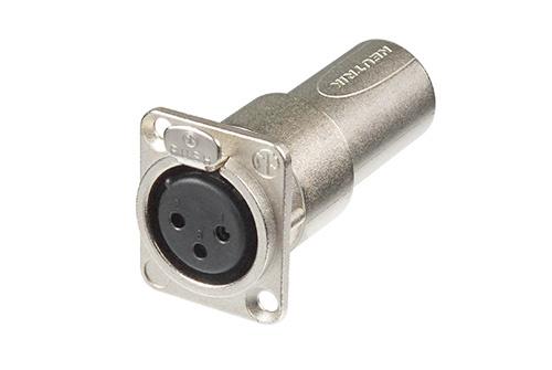 Neutrik -  NA3FDM - XLR female-male feedthrough adapter for panel mount.