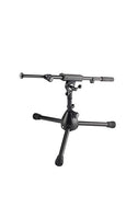 K&M Extra Low Mic Stand with Telescopic Boom Arm - Heavy