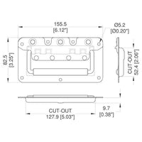 Penn Elcom H7148K Slim Lid Rivet Protected Recessed Handle