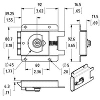 Penn Elcom L2472 Slam Latch For Slam Lid System Lockable